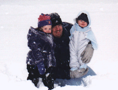 10" of snow is a lot when you are only 8 months old!