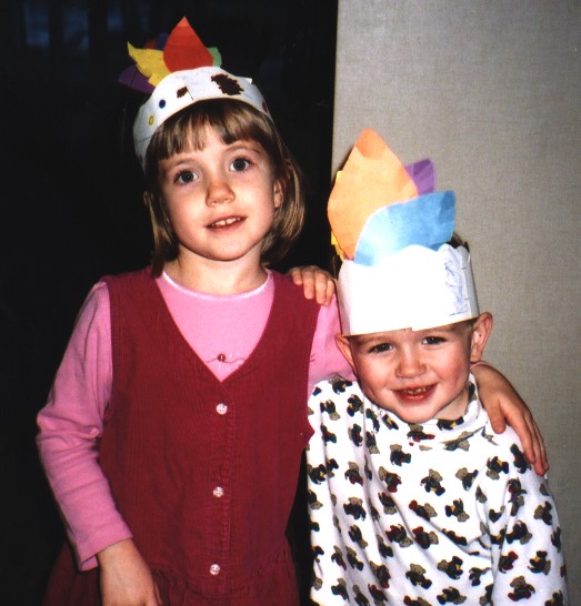 Hannah helped me make my head dress...