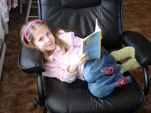 Snuggled up with a good book...